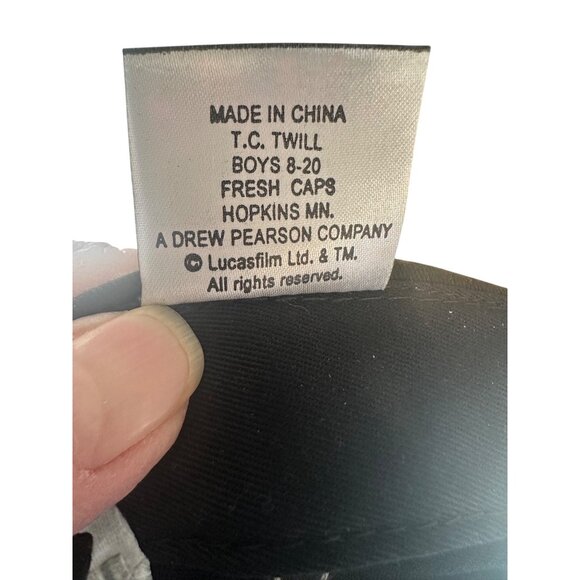 Vintage 90’s Star Wars Episode 1 Black Hook & Loop Hat Cap Size Boys 8-20 - Picture 7 of 7